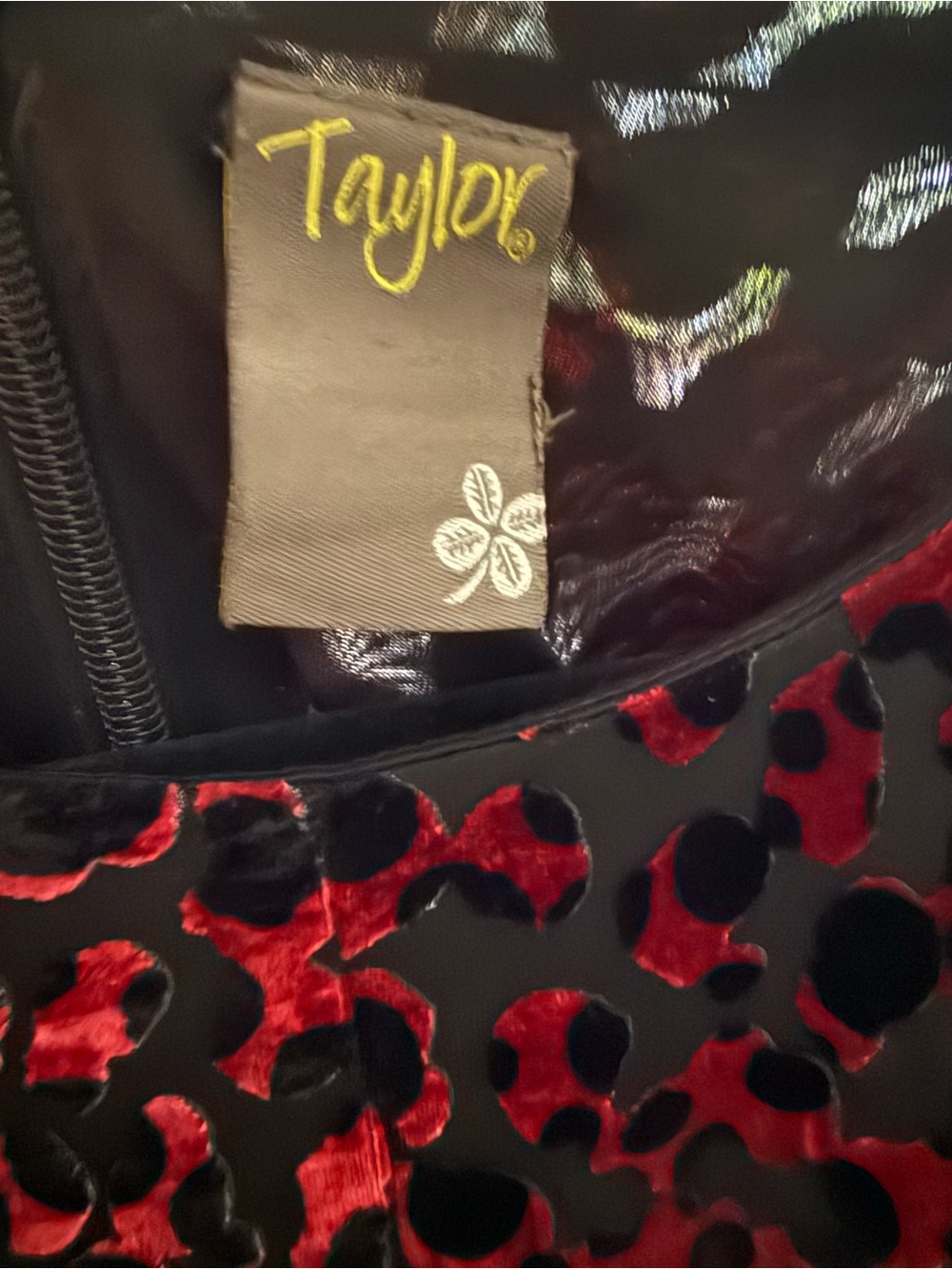 Taylor Red and Black Velvet Ruched Midi bodycon Dress - Picture 5 of 8